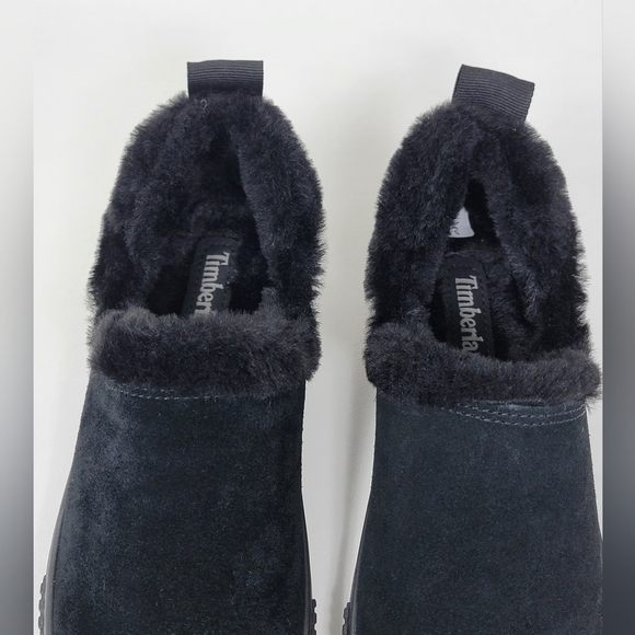 Timberland Skyla Bay Slip-on Shoes Black Suede Faux Fur Women’s Size 5.5 New - Picture 9 of 9